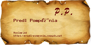 Predl Pompónia névjegykártya